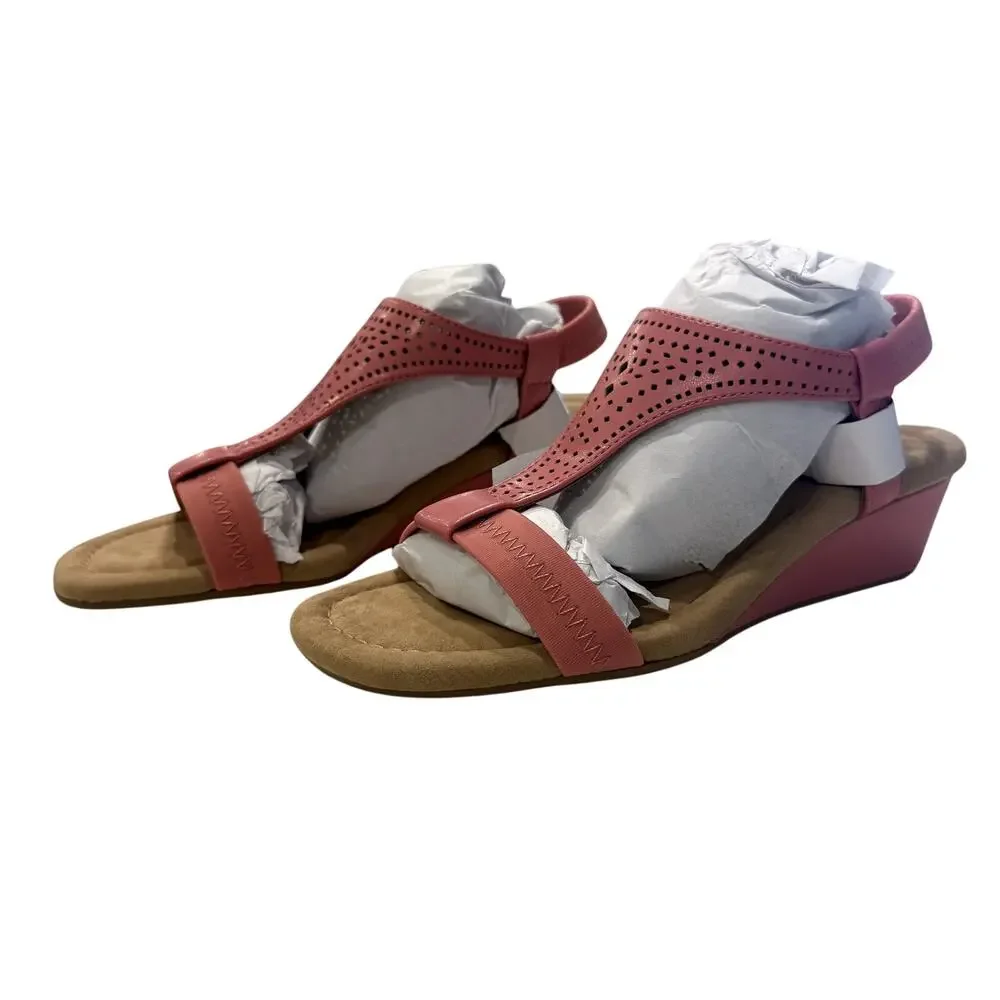 Style&Co. Women's Step N Flex Vacanzaa Wedge Sandals in Dusty Rose, Size 6.5